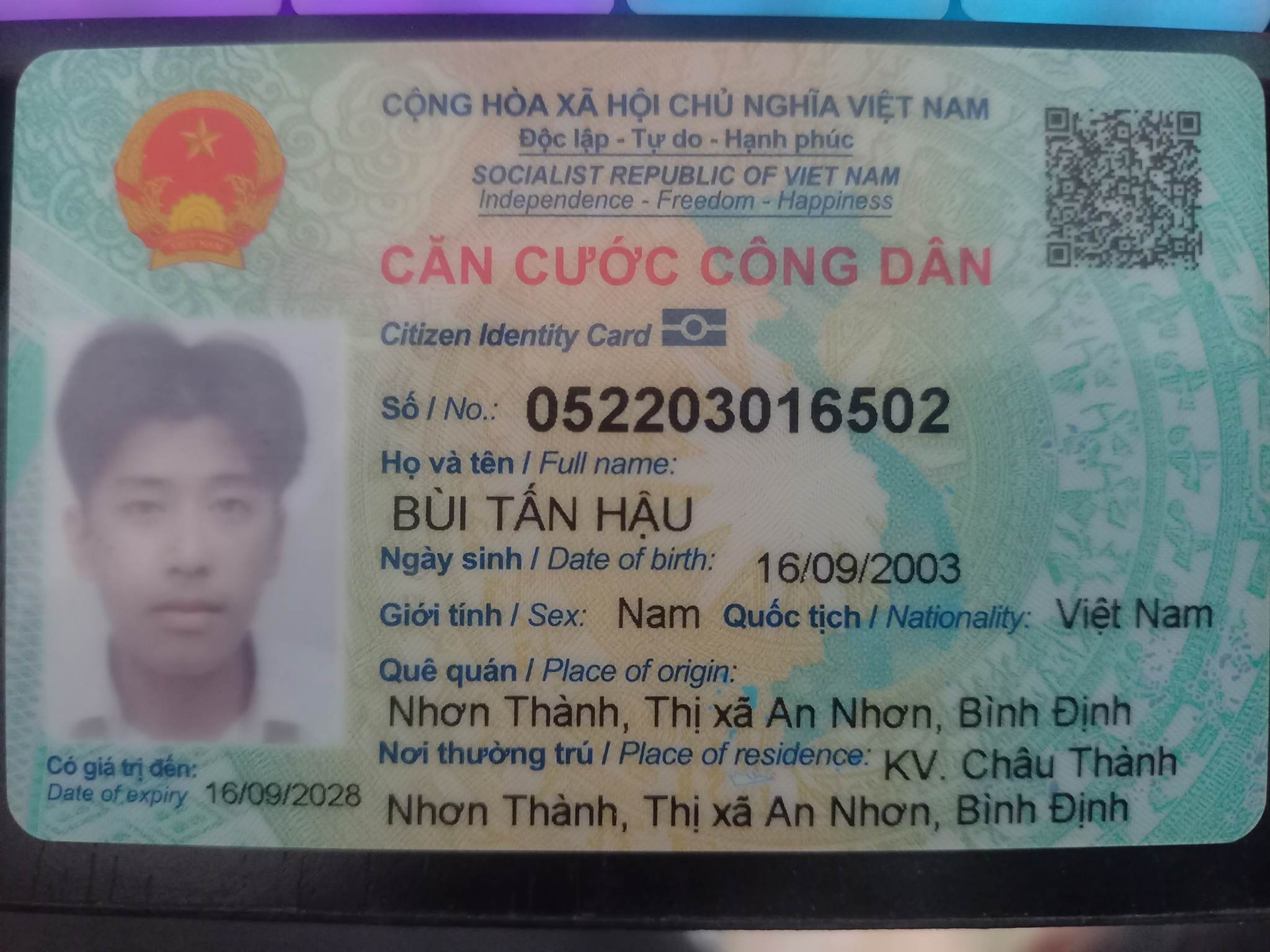 lỗi ảnh mặt trước